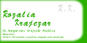 rozalia krajczar business card