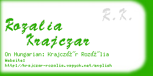 rozalia krajczar business card